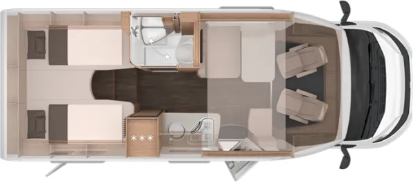 Tagesgrundriss Knaus L!VE WAVE 650 MEG Black Selection