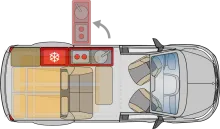 Grundriss Tag Pössl Vanline Campstar Plus Drive Allrad - Automatik - Neuwertig