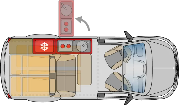 Grundriss Tag Pössl Vanline Campstar Plus Drive Allrad - Automatik - Neuwertig