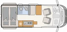 Grundriss Tag Dethleffs Globetrail Advantage 590 DC Ford AHK