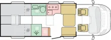 Grundriss Tag Adria Coral 60Y 670 DL Jubilee Combi 6E, Modell 26