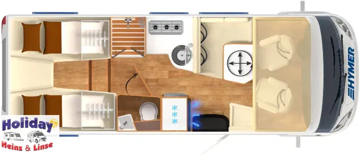 Grundriss Tag Hymer B-Klasse MC I 680 Auflastung 4.500 kg