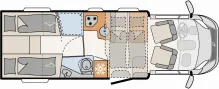 Grundriss Tag Dethleffs Trend T 7057 EB