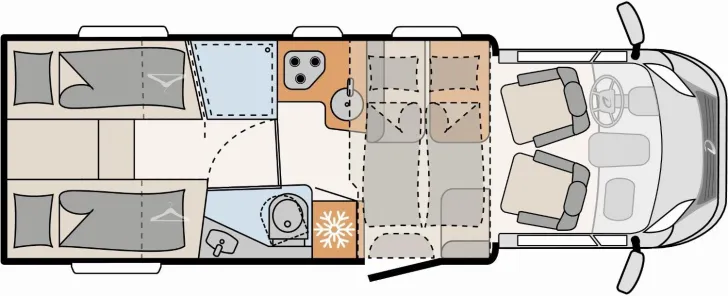 Grundriss Tag Dethleffs Trend T 7057 EB