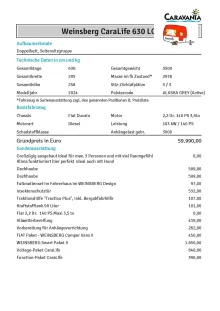 Fahrzeugbild Weinsberg CaraLife 630 LQ minus 13433,-  kein Mietwagen #11