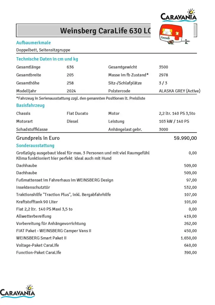 Fahrzeugbild Weinsberg CaraLife 630 LQ minus 13433,-  kein Mietwagen #11