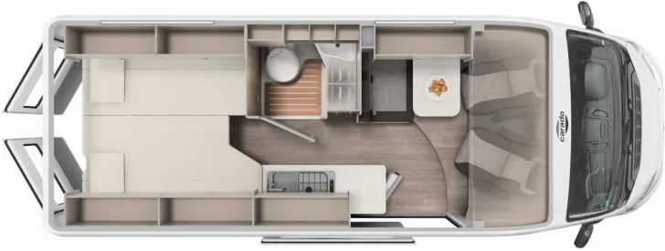 Grundriss Tag Carado pro CV 640 Solar, Navi, AHK,
