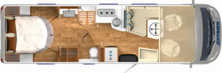 Grundriss Tag Hymer B-Klasse ML I 890 *Hydr.Hubstützen*Solar*Autark*