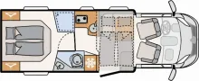 Grundriss Tag Dethleffs Just Camp Active T 7052 DBM 14.500 EUR Vorteil!
