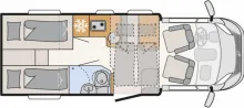 Grundriss Tag Dethleffs Trend T 6817 EB Winterpaket, Navi, Hubbett, GT