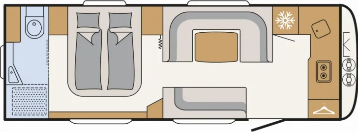 Grundriss Tag Dethleffs Beduin Scandinavia 690 BQT 8.100 EUR Vorteil!