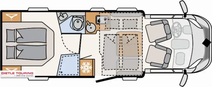 Grundriss Tag Dethleffs Just 90 T 7052 DBL
