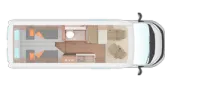 Grundriss Tag Weinsberg CaraBus 630 ME EDITION [FIRE] **2026**GREY*autonomes Fahren*