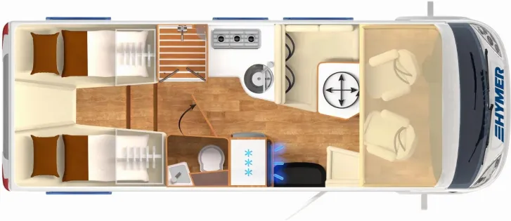 Grundriss Tag Hymer B-Klasse MC I 680 !!! TopPreis+Service !!!