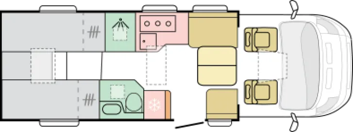 Grundriss Tag Adria Coral Axess 650 DL -- vorbestellt --