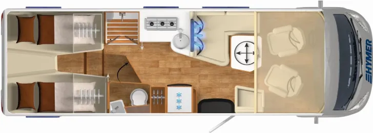 Grundriss Tag Hymer B-Klasse ML I 780