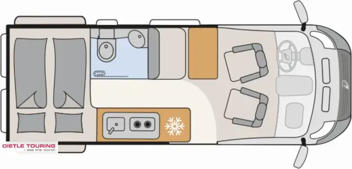 Grundriss Tag Dethleffs Globetrail Classic 590 DK Ford AHK, Markise
