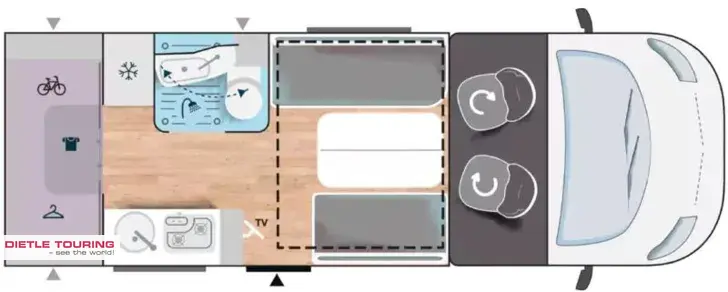 Grundriss Tag Challenger X 250 Open Edition, Arctic, Lift-Radträger