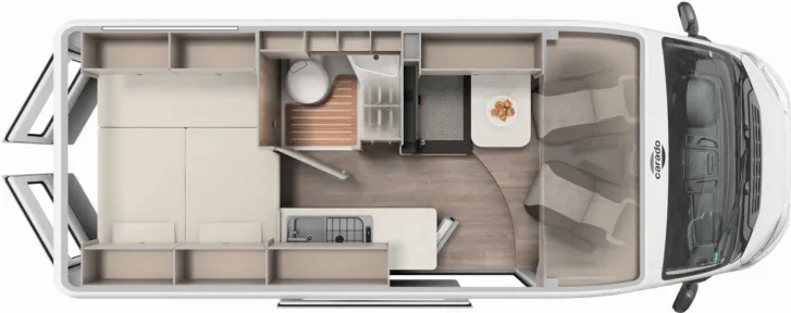 Grundriss Tag Carado CV 600 Markise, Optik Paket 2, Basic Paket