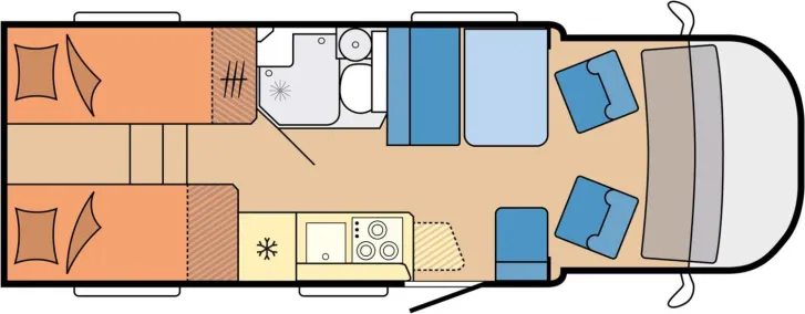 Grundriss Tag Hobby Optima De Luxe T65 GE