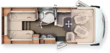 Grundriss Tag Carthago c-tourer I 143 LE 32" Smart TV, autom. SAT