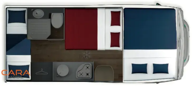 Grundriss Nacht GIOTTILINE Siena 430 Sofort verfügbar