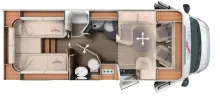 Grundriss Tag Carthago c1-tourer T 145 RB-LE comfort 4.2 t