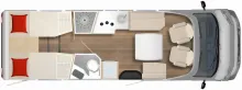 Grundriss Tag Bürstner Lyseo TD 727 G Front + Rückfahrkamera|LED|SHZ