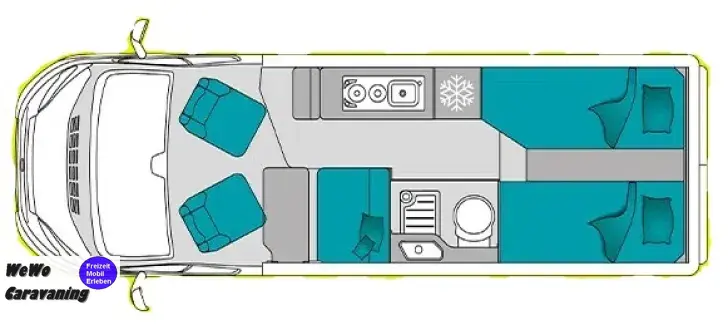 Grundriss Tag Joa Camp CV 63T Schlafdach AHK Solar