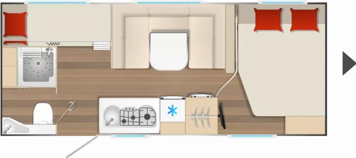 Grundriss Tag Bürstner B66 560 TK FAMILY-MODEL|DUSCHE|AUFLASTUNG