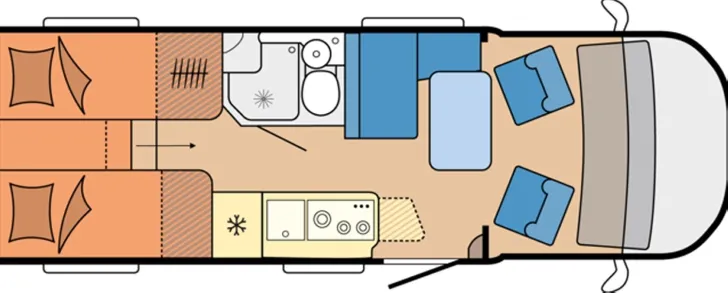 Grundriss Tag Hobby OnTour C 680 GE