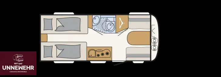 Grundriss Tag Dethleffs c`joy 460 LE