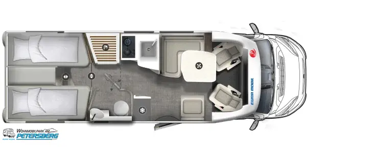 Grundriss Tag Eura Mobil Profila T 720 EB Mondial Edition Edition 101 Preisvorteil!!!