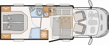 Grundriss Tag Dethleffs Just Go T 7055 DBL Active Paket Anhängekupplung