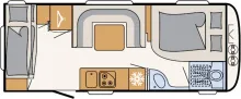 Grundriss Tag Dethleffs c-go 565 FMK ähnlich Camper 560