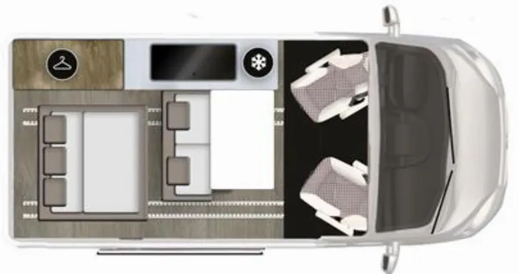 Grundriss Tag Karmann Mobil Duncan DU 505 *170PS*ATM*VIVA*HEIZUNG*SILBER*