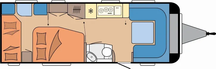Grundriss Tag Hobby Prestige 650 KFU Modell 2026