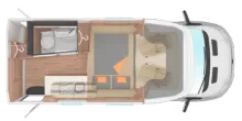 Grundriss Nacht Weinsberg X-CURSION CUV 500 LT EDITION [PEPPER] TV-Paket (LTE/WLAN), SlideBett