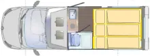 Grundriss Nacht Renault Master L2H2 Paradiescamper V555