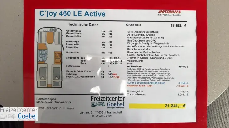 Etagenbetten Dethleffs c' joy 460 LE Active