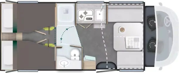 Tagesgrundriss Challenger Teilintegriert 317 Cosy Edition Tagesgrundriss Challenger Teilintegriert 317 Cosy Edition