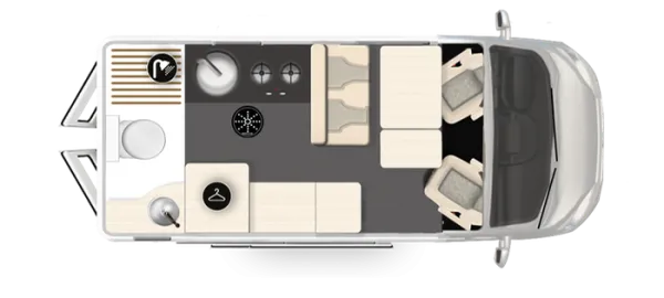 Tagesgrundriss Karmann Mobil Dexter 595