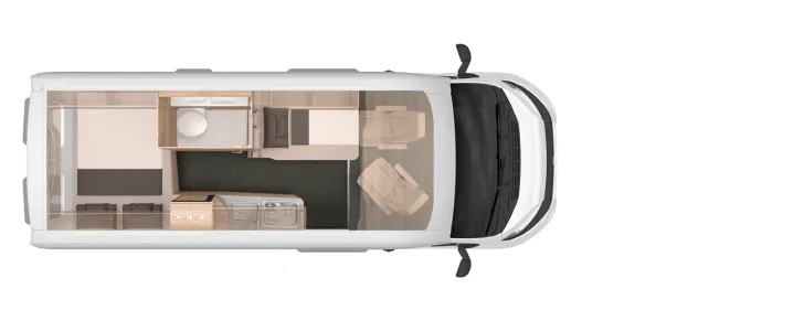 Grundriss Nacht Knaus BoxLife Pro 600 STREET 60 Years Vollausstattung | Aktionspreis