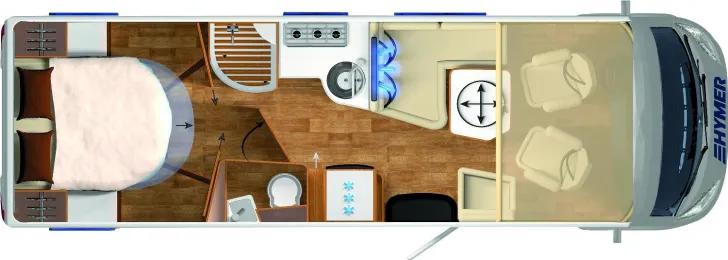 Grundriss Tag Hymer B-Klasse ML I 790 !!! TopPreis+Service !!!