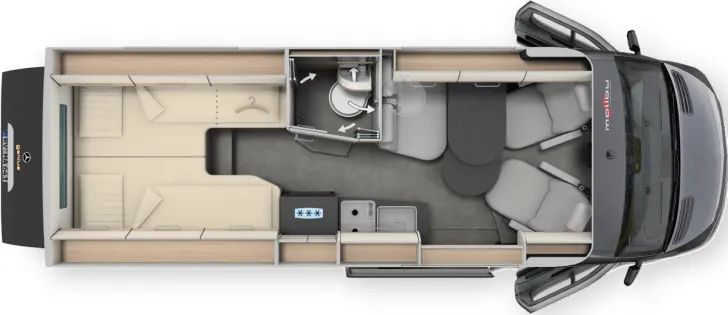 Grundriss Tag Malibu Genius performance 4x4 641 LE MESSEAKTION