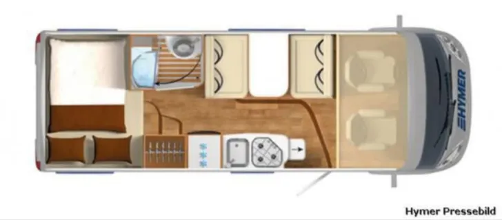 Grundriss Nacht Hymer Hymercamp 644 Gepflegt