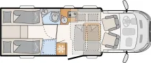 Grundriss Tag Dethleffs Just Go Active T 7055 EBL *AUTOMATIK*165 PS*
