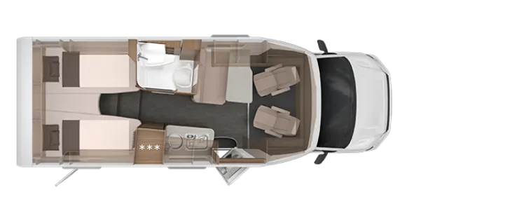 Grundriss Tag Knaus Van TI 640 MEG Vansation MAN AHK + Luftfederung