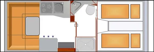 Tagesgrundriss Phoenix Midi-Alkoven Daily 6600 RSL
