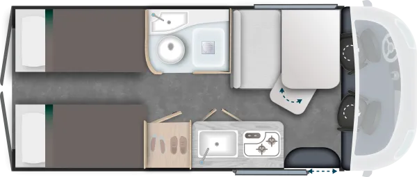 Tagesgrundriss Chausson Vans V697 Sweet Line